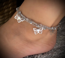 Load image into Gallery viewer, Double Chained Butterfly Anklet
