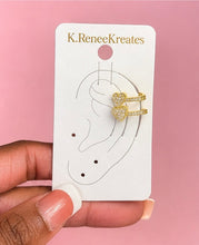 Load image into Gallery viewer, Sparkly Hearts Ear Cuff
