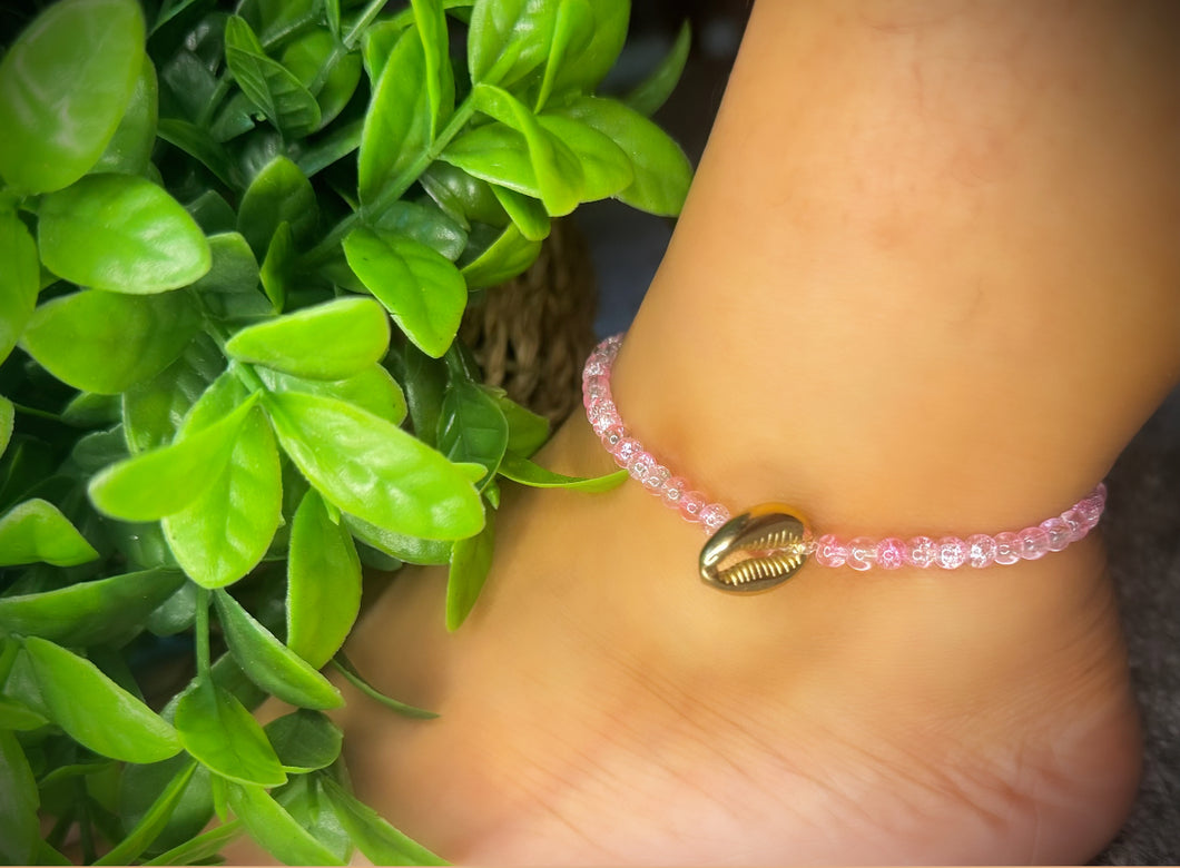 Seashell Anklet (Pink)