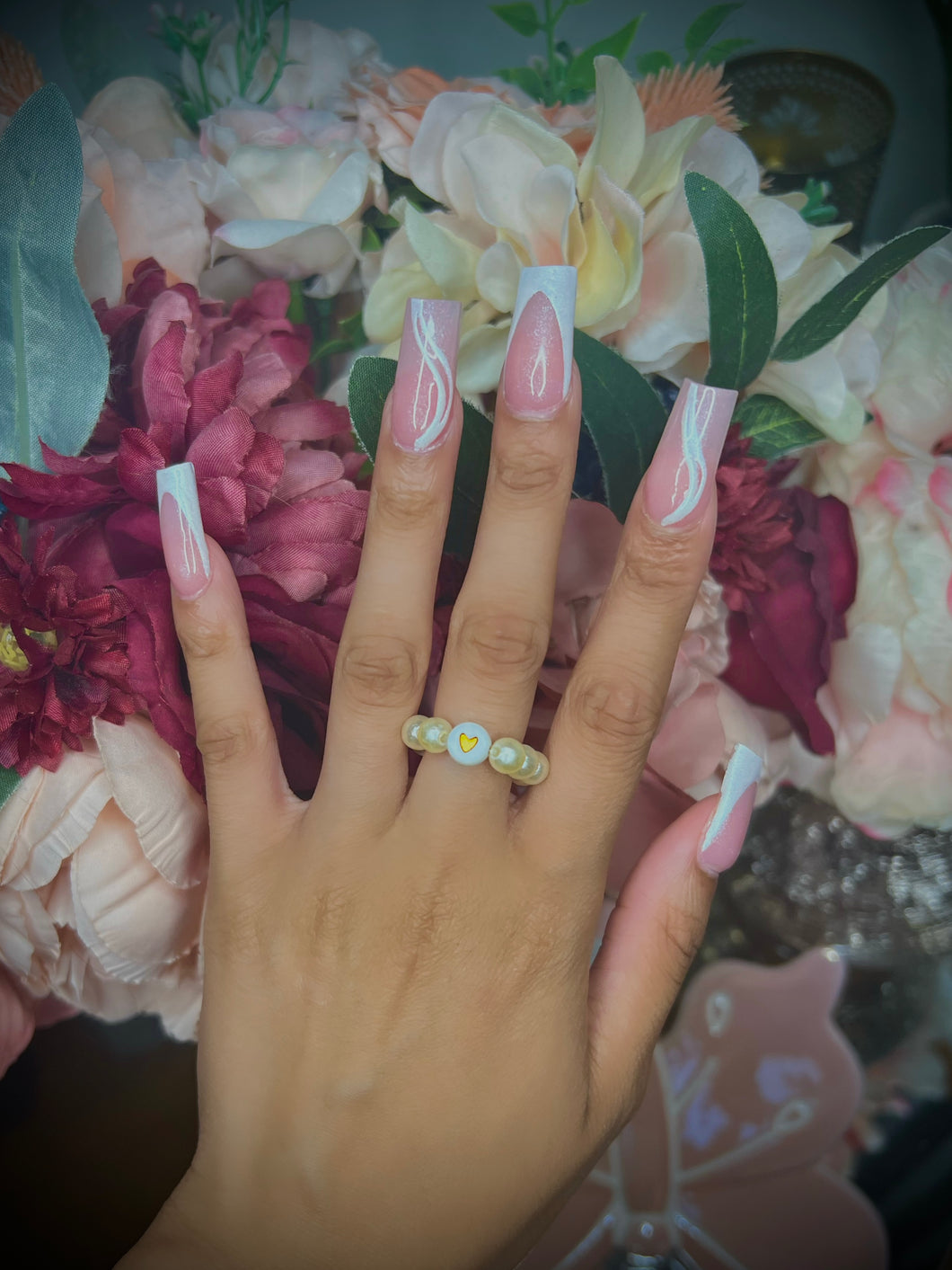 Pearly Hearts Ring