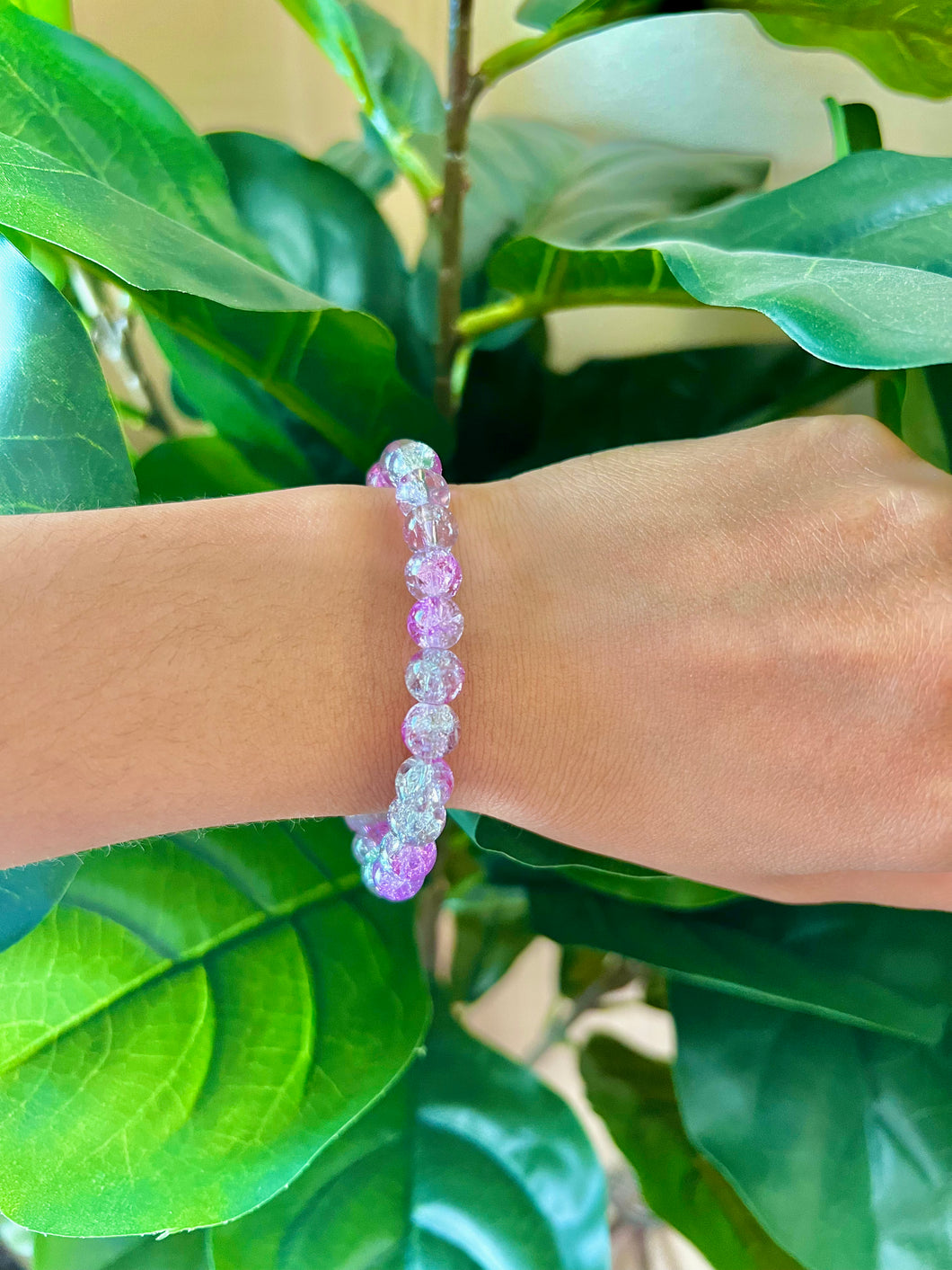 Clear & Purple Crackle